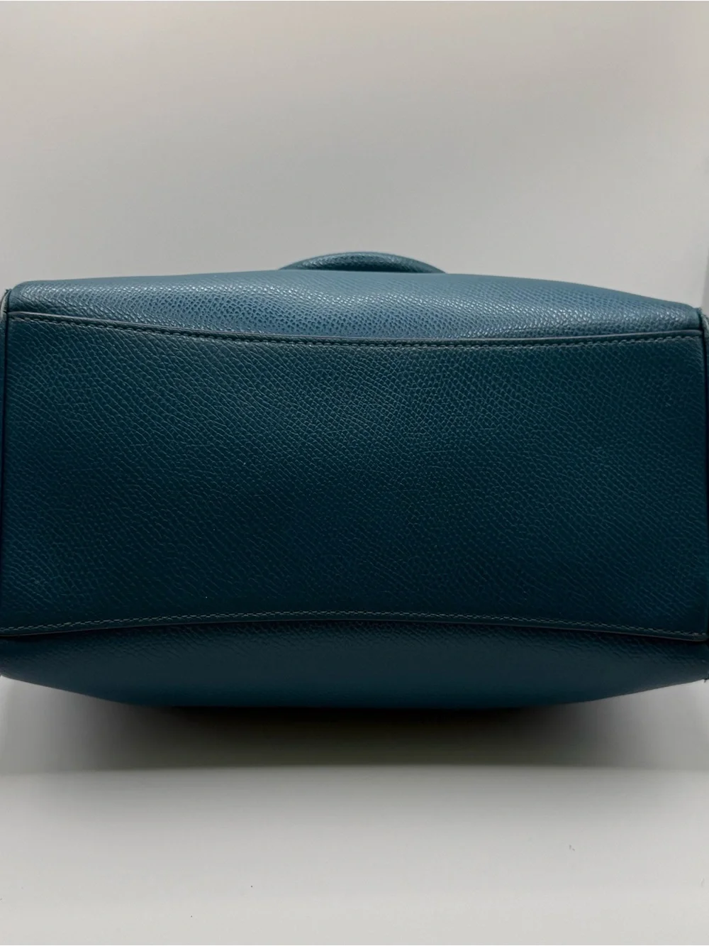 Coach Bennett Teal Pebbled Leather Satchel with Gold Hardware